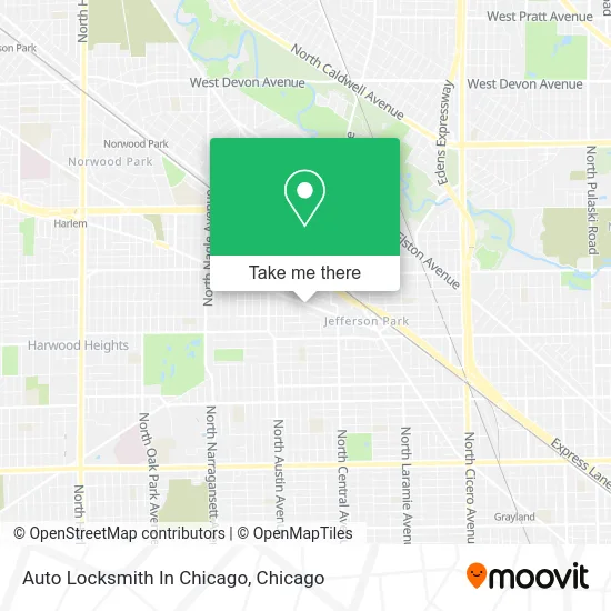 Auto Locksmith In Chicago map