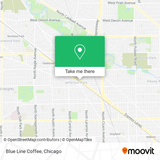 Blue Line Coffee map