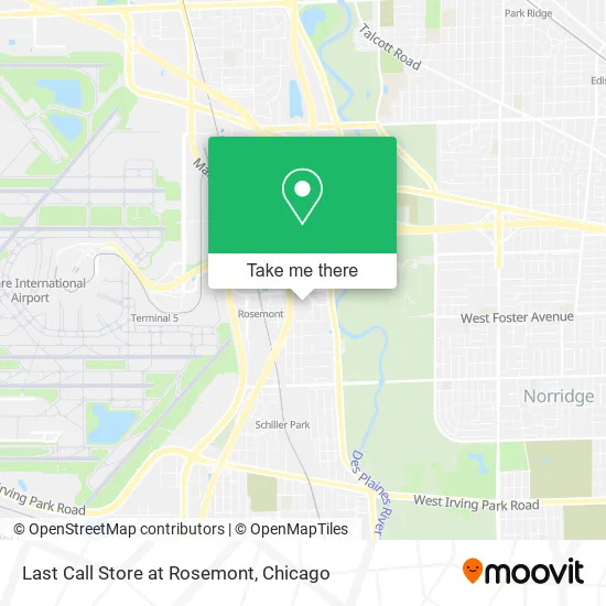 Last Call Store at Rosemont map