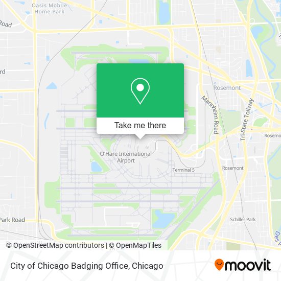 City of Chicago Badging Office map