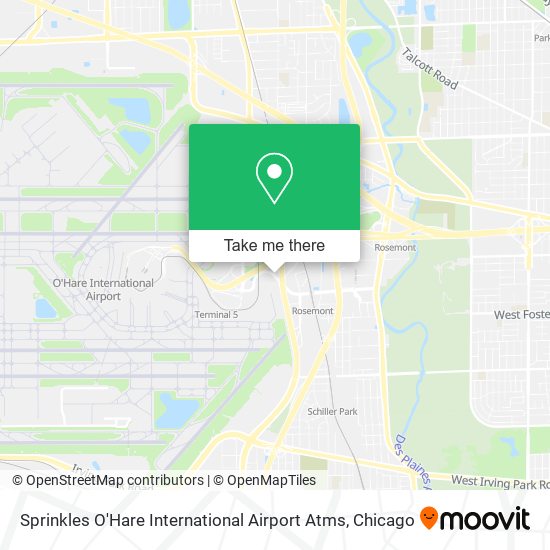 Mapa de Sprinkles O'Hare International Airport Atms