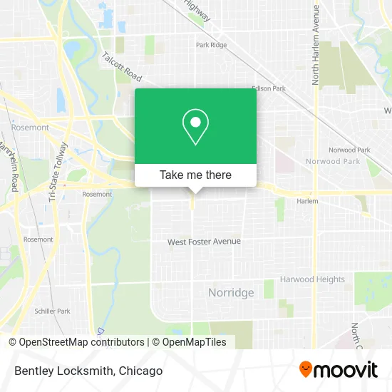Bentley Locksmith map