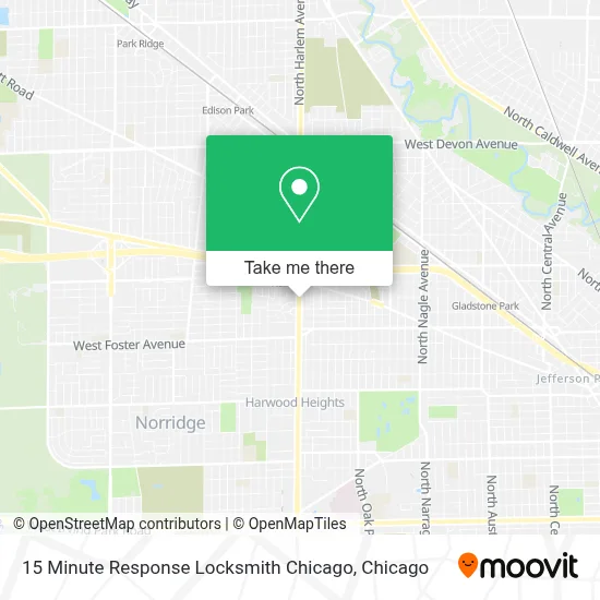 15 Minute Response Locksmith Chicago map
