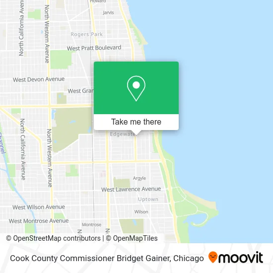 Cook County Commissioner Bridget Gainer map