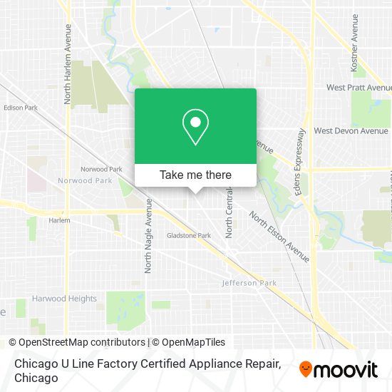 Chicago U Line Factory Certified Appliance Repair map