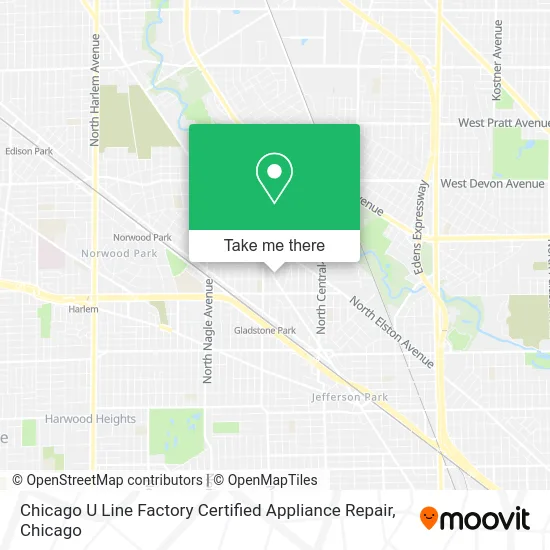 Chicago U Line Factory Certified Appliance Repair map