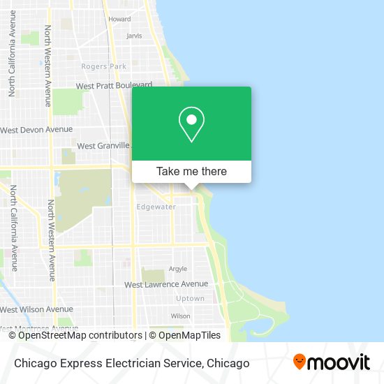 Chicago Express Electrician Service map