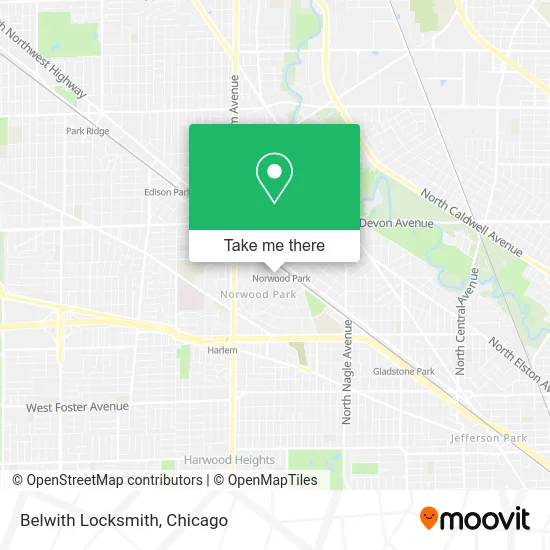 Belwith Locksmith map