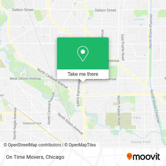 On Time Movers map