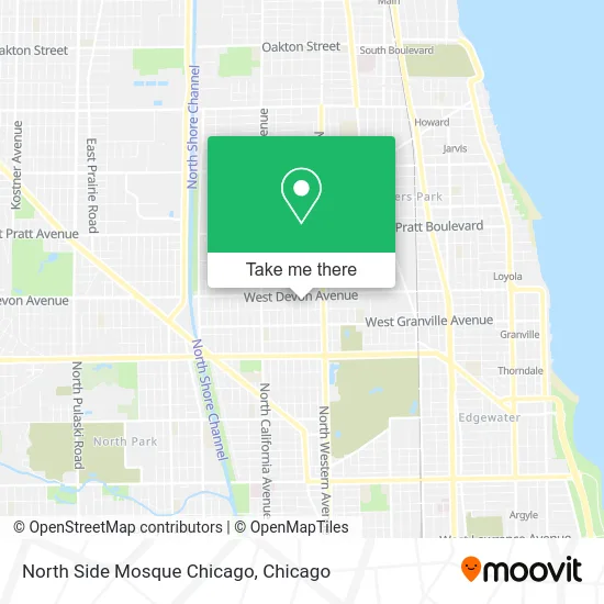 North Side Mosque Chicago map