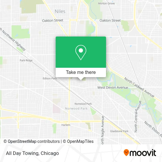 All Day Towing map