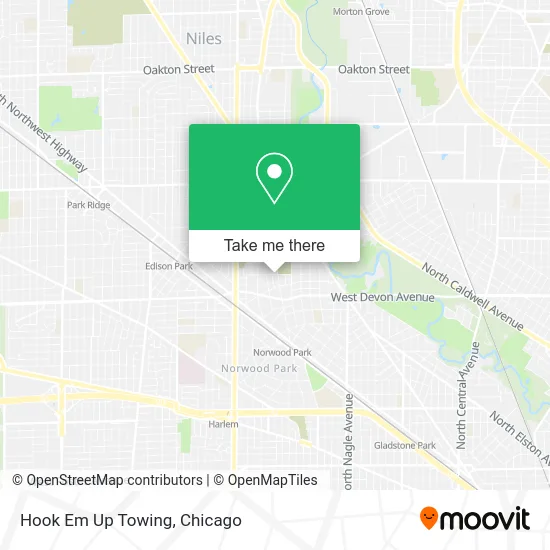 Hook Em Up Towing map