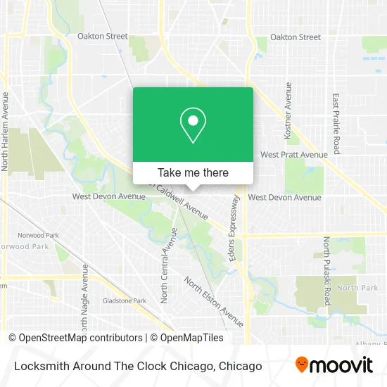 Locksmith Around The Clock Chicago map