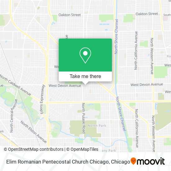Mapa de Elim Romanian Pentecostal Church Chicago