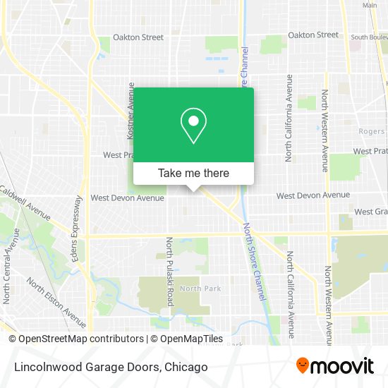 Lincolnwood Garage Doors map