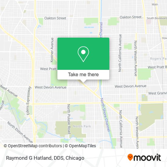 Raymond G Hatland, DDS map