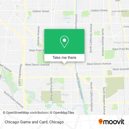 Chicago Game and Card map