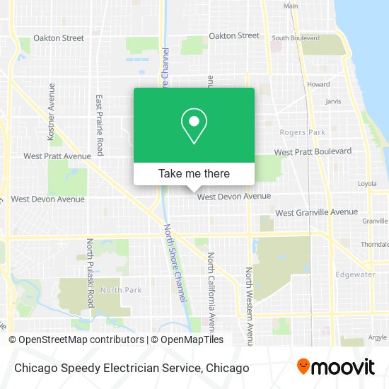 Mapa de Chicago Speedy Electrician Service