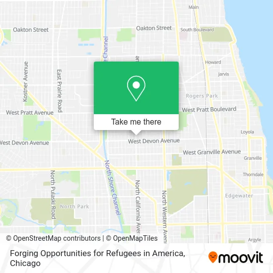 Forging Opportunities for Refugees in America map