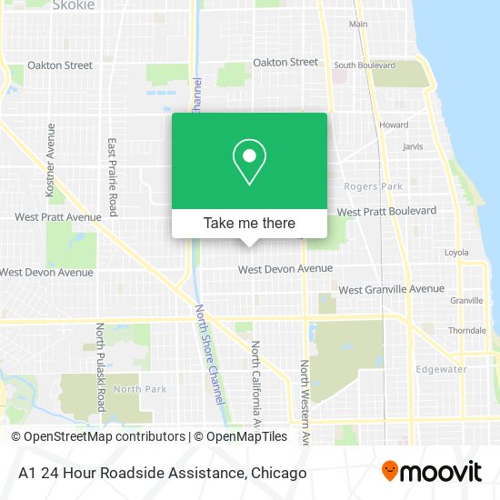 A1 24 Hour Roadside Assistance map