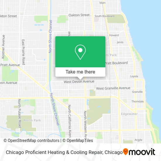 Chicago Proficient Heating & Cooling Repair map
