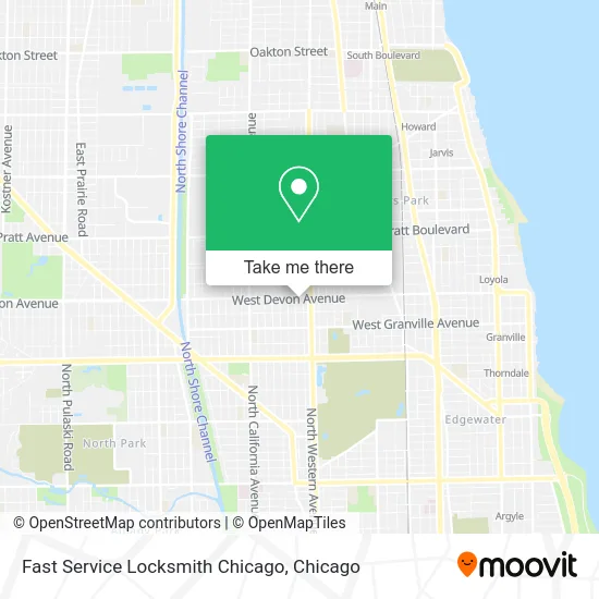 Fast Service Locksmith Chicago map