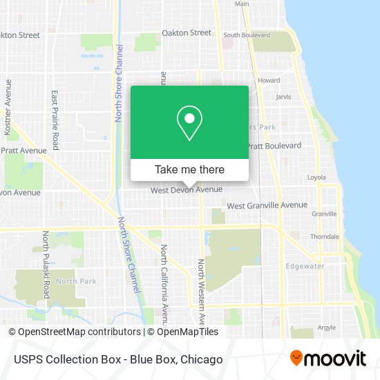USPS Collection Box - Blue Box map