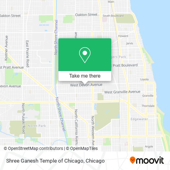 Mapa de Shree Ganesh Temple of Chicago
