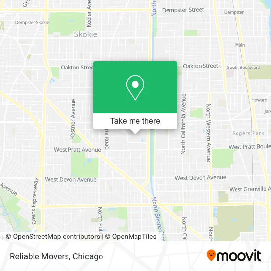 Reliable Movers map