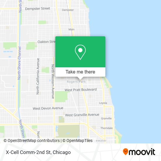 Mapa de X-Cell Comm-2nd St