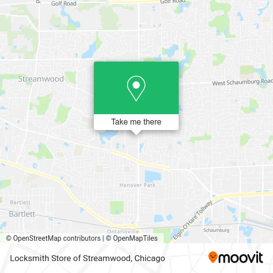 Locksmith Store of Streamwood map