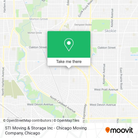 STI Moving & Storage Inc - Chicago Moving Company map