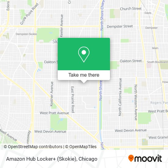 Mapa de Amazon Hub Locker+ (Skokie)
