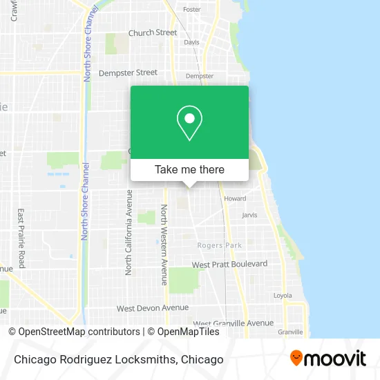 Chicago Rodriguez Locksmiths map