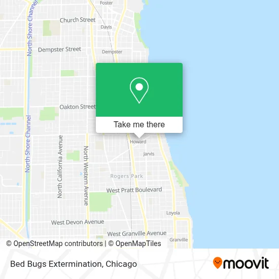 Bed Bugs Extermination map