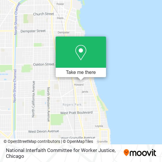 National Interfaith Committee for Worker Justice map