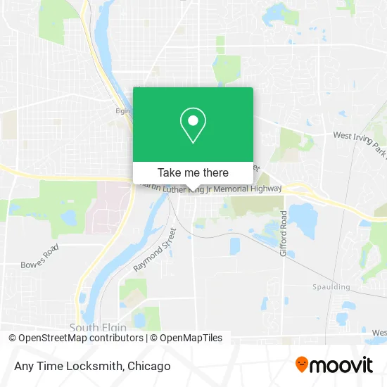 Any Time Locksmith map