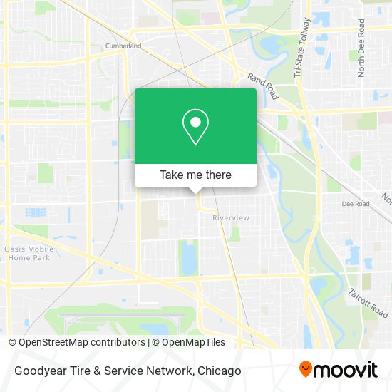 Goodyear Tire & Service Network map
