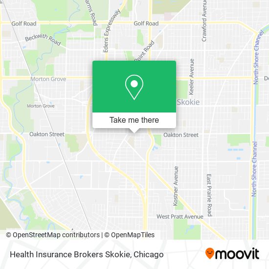 Mapa de Health Insurance Brokers Skokie