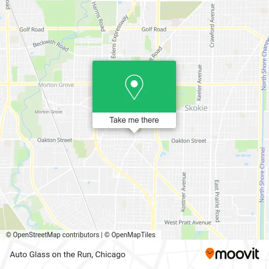 Auto Glass on the Run map