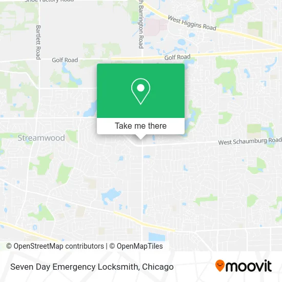 Seven Day Emergency Locksmith map