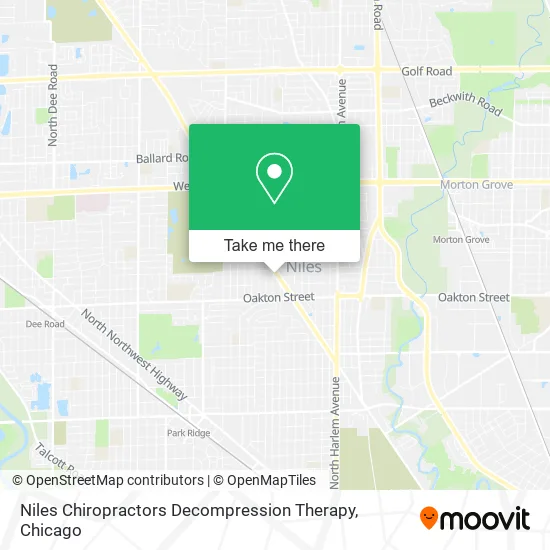 Niles Chiropractors Decompression Therapy map