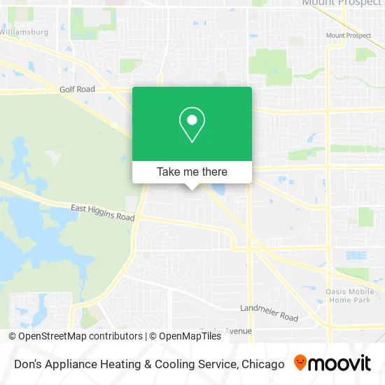 Mapa de Don's Appliance Heating & Cooling Service