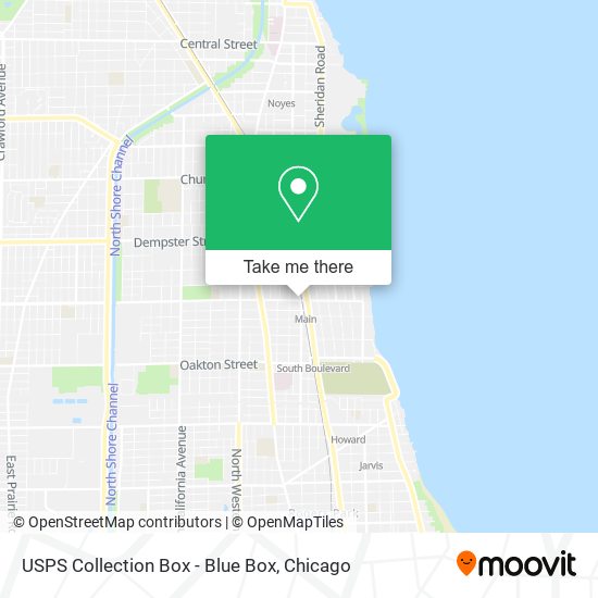 USPS Collection Box - Blue Box map