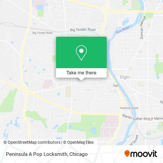 Mapa de Peninsula A Pop Locksmith