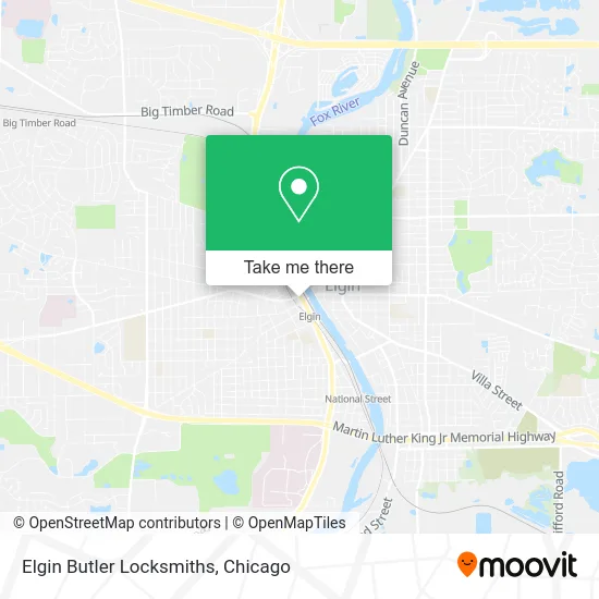 Elgin Butler Locksmiths map