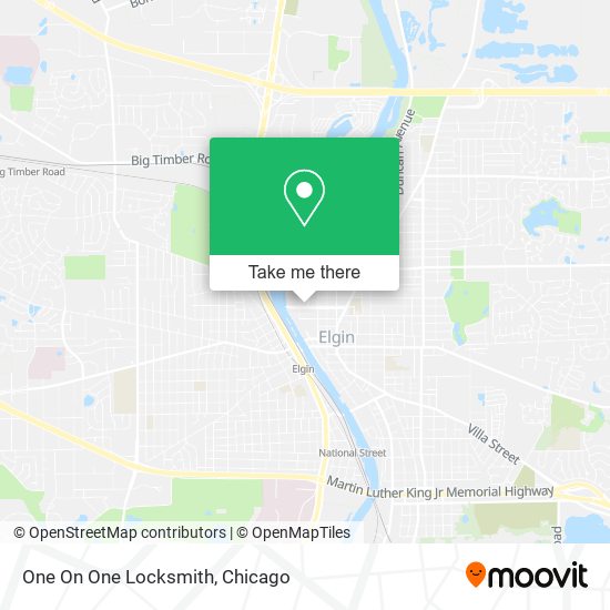 One On One Locksmith map