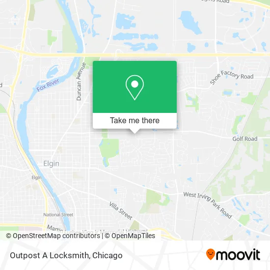 Outpost A Locksmith map