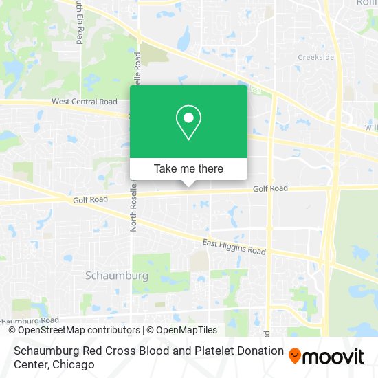 Schaumburg Red Cross Blood and Platelet Donation Center map