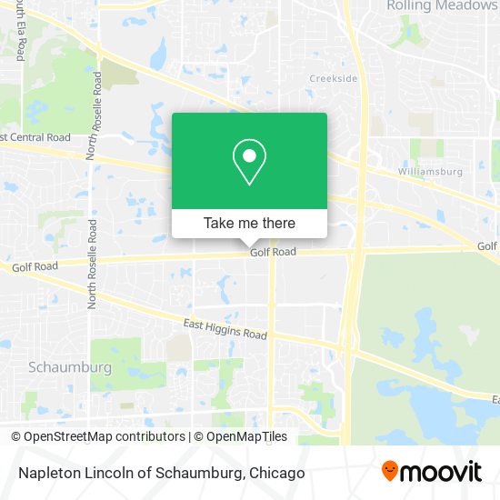 Napleton Lincoln of Schaumburg map